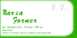 maria forner business card